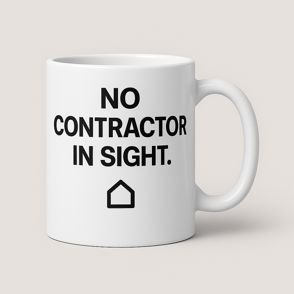 Shikkee Mug – “No Contractor in Sight.”